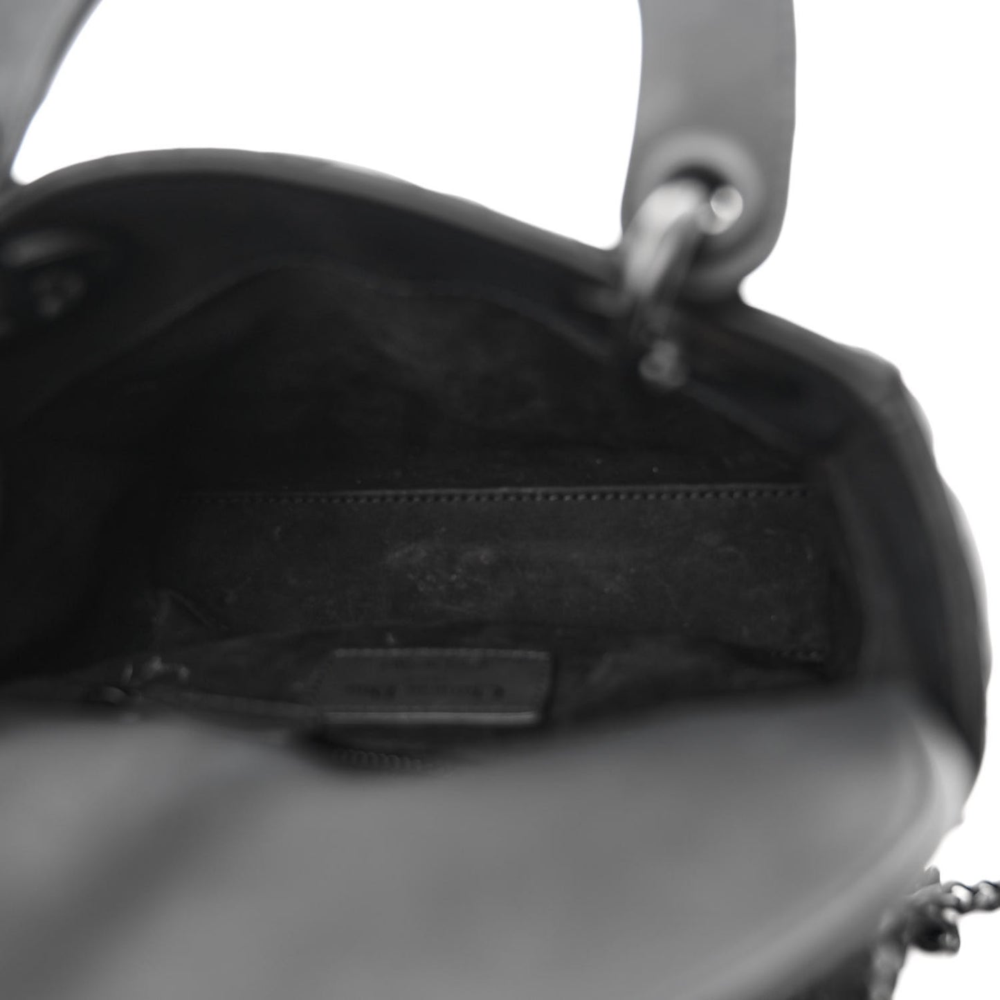 Ultra Matte Calfskin Cannage Mini Lady Dior Black