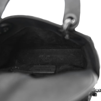 Christian Dior Ultra Matte Calfskin Cannage Mini Lady Dior Black 5 of 9