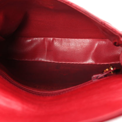 Chanel Lambskin Diamond Stitched Waist Chain Belt Flap Bag 75 30 Red 4 of 10