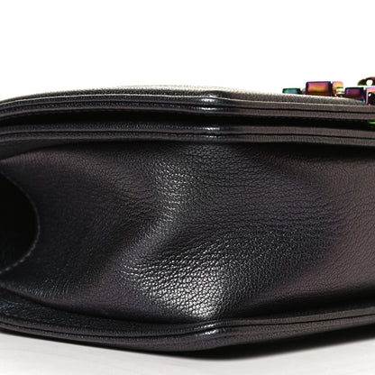 Chanel Iridescent Goatskin Quilted Small Boy Flap Purple 9 of 13