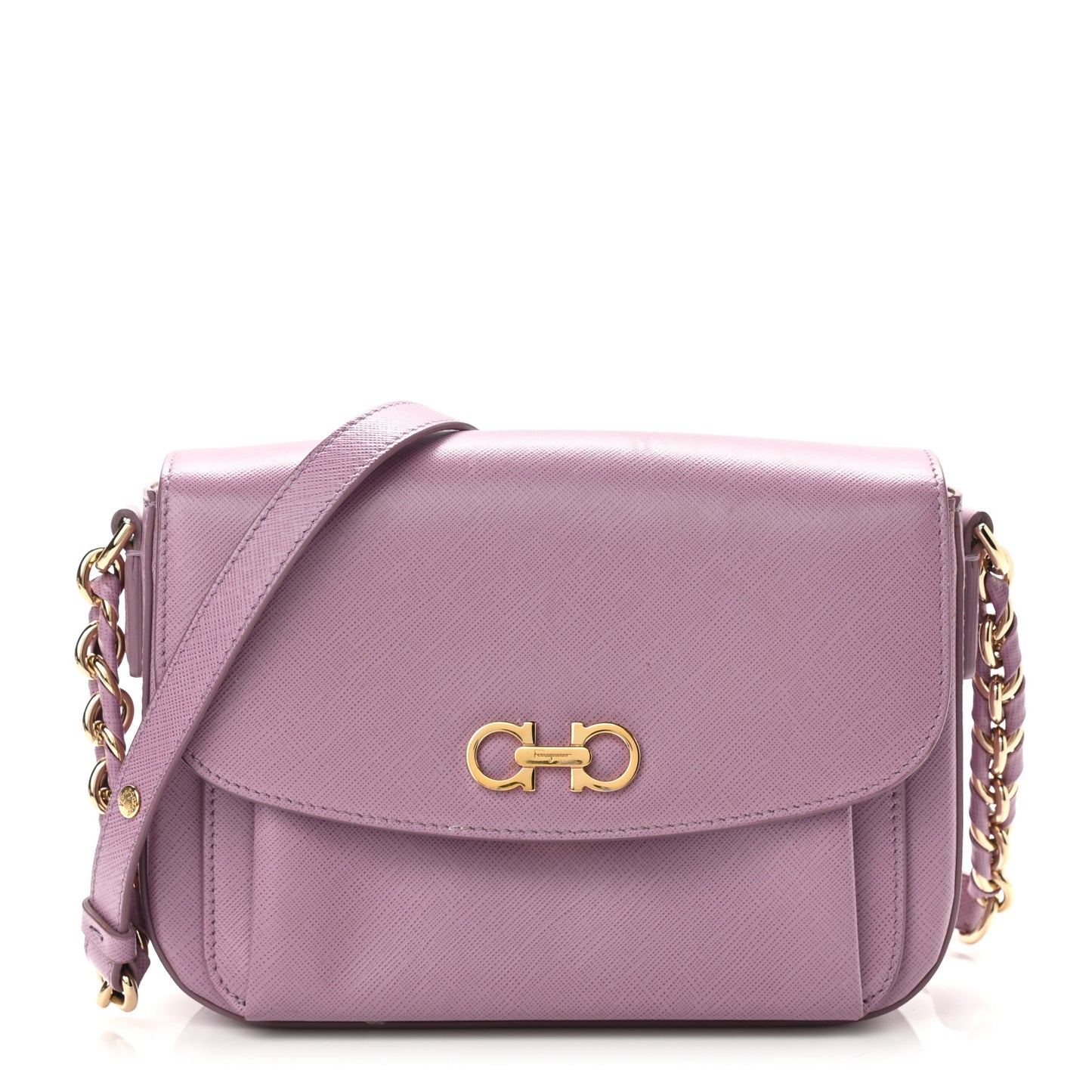 Saffiano Sandrine Shoulder Bag Purple