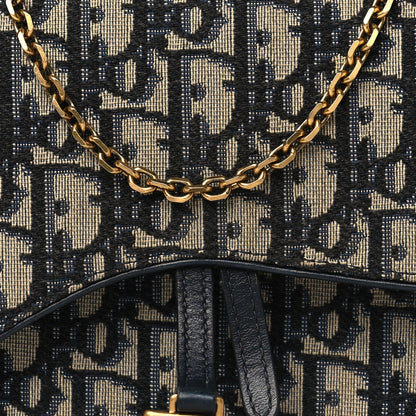 Christian Dior Oblique Saddle Chain Pouch Blue 7 of 11