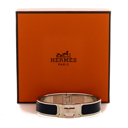 Hermes Enamel Narrow Clic Clac H Bracelet PM Bleu Nuit 5 of 5