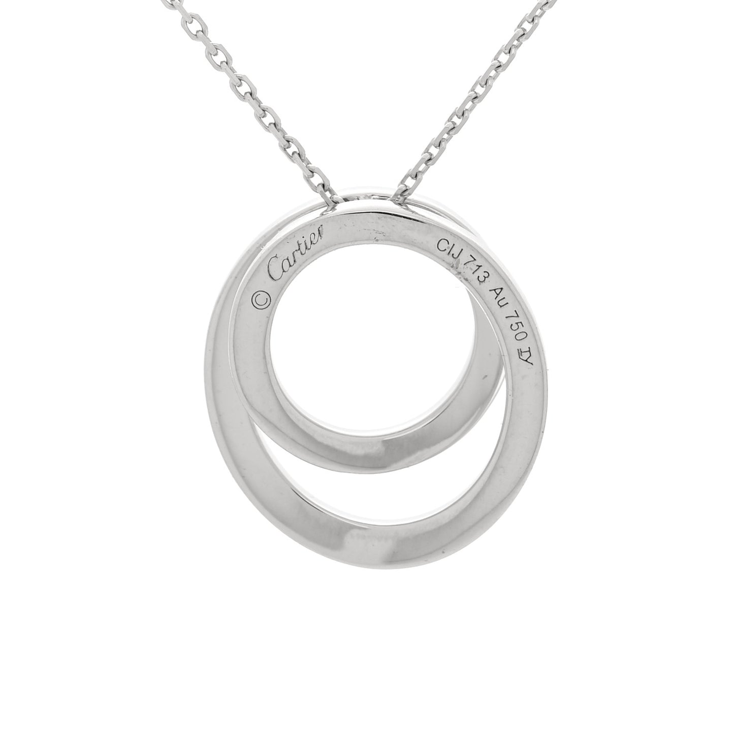18K White Gold Diamond Etincelle De Cartier Pendant Necklace