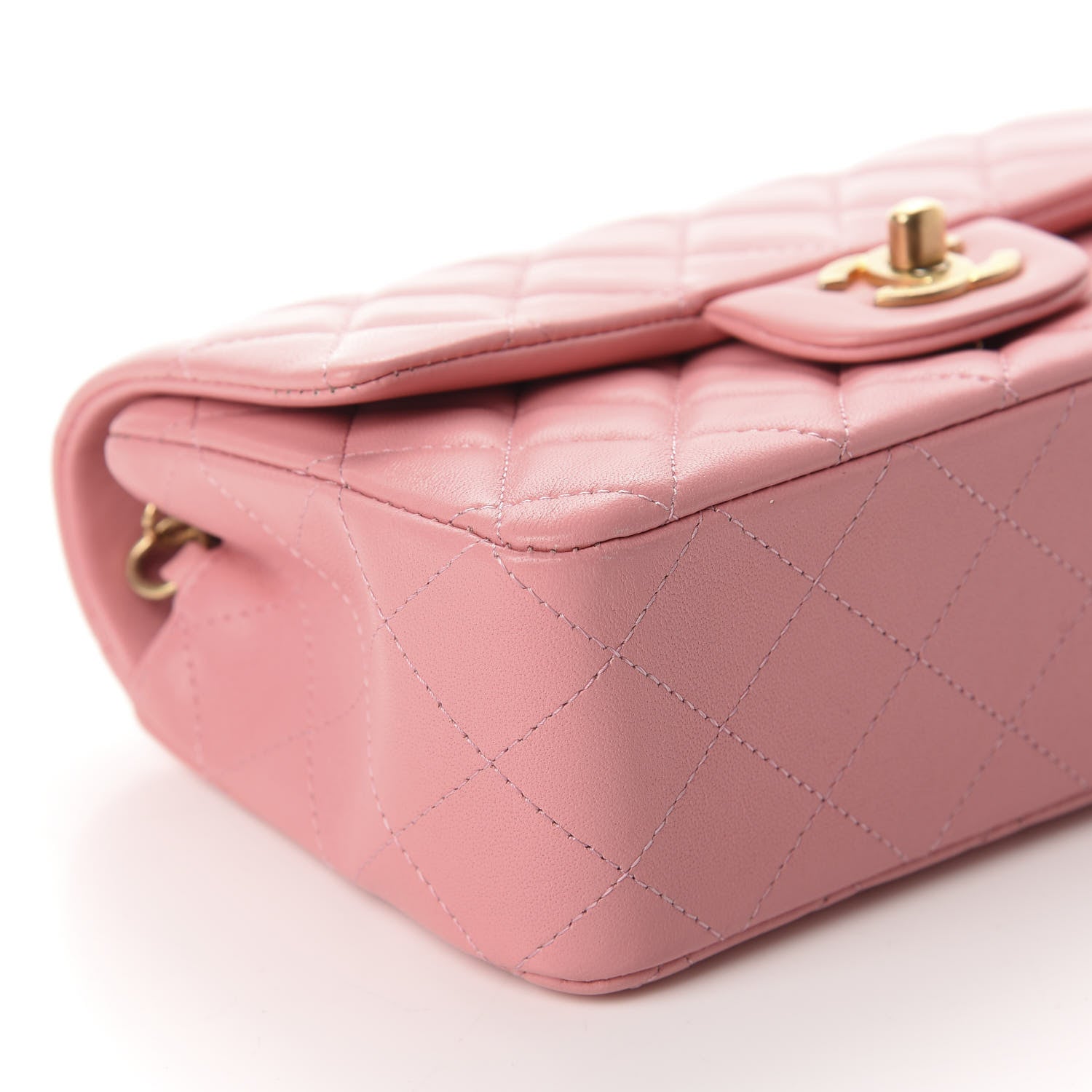 Chanel Lambskin Quilted Mini Rectangular Flap Pink 5 of 10
