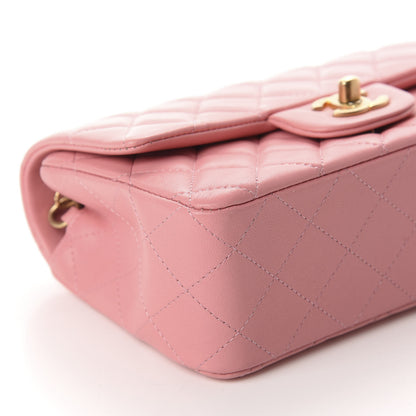 Chanel Lambskin Quilted Mini Rectangular Flap Pink 5 of 10