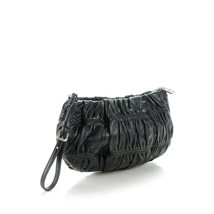 Prada Nappa Gaufre Wristlet Clutch Nero Black 3 of 8