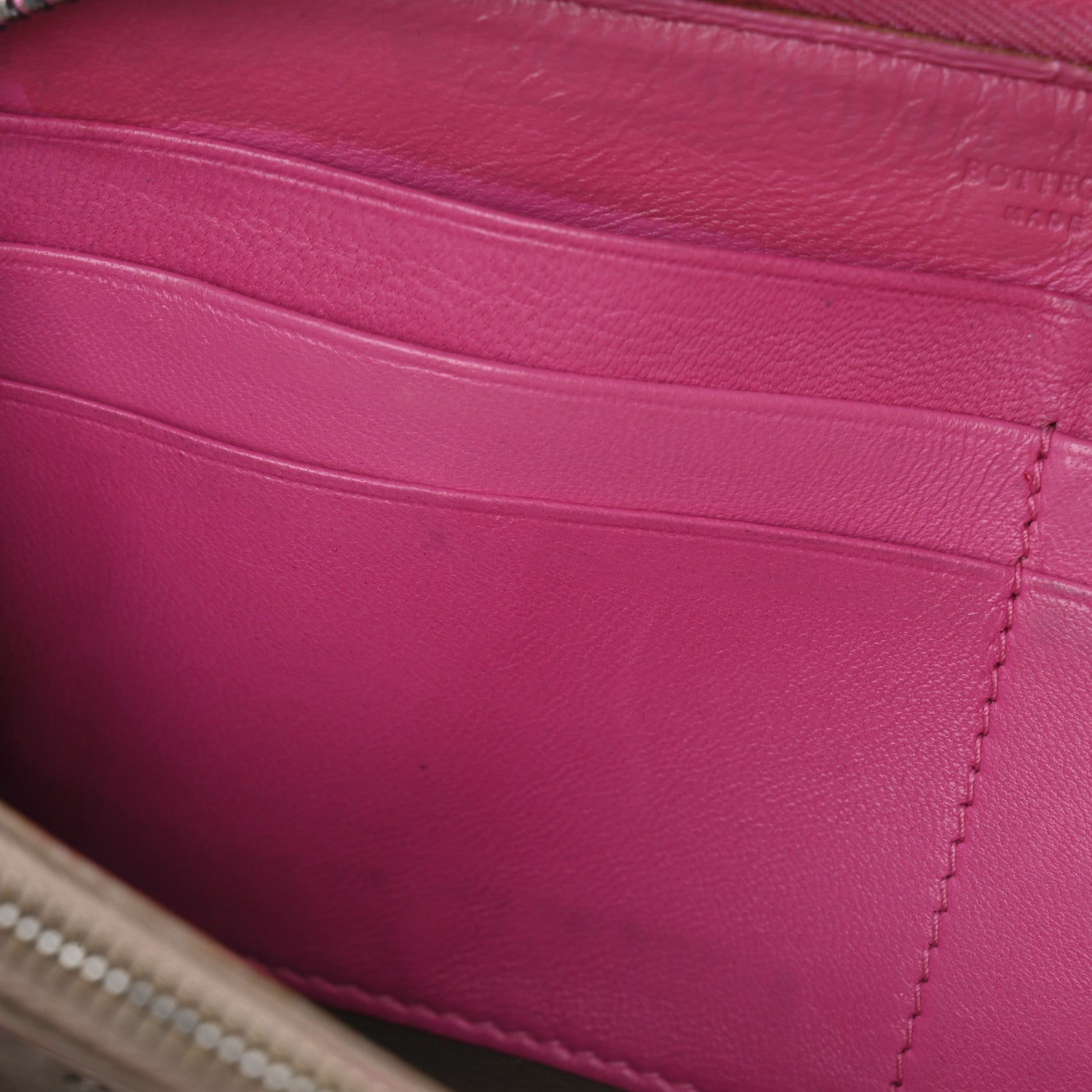 Bottega Veneta Nappa Intrecciato Zip Around Wallet Violet Fuxia 9 of 11