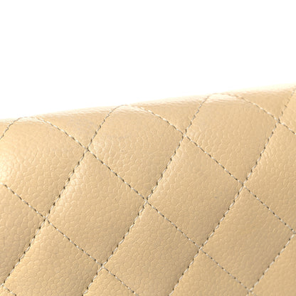 Chanel Caviar Quilted Medium Double Flap Beige Clair 19 of 20