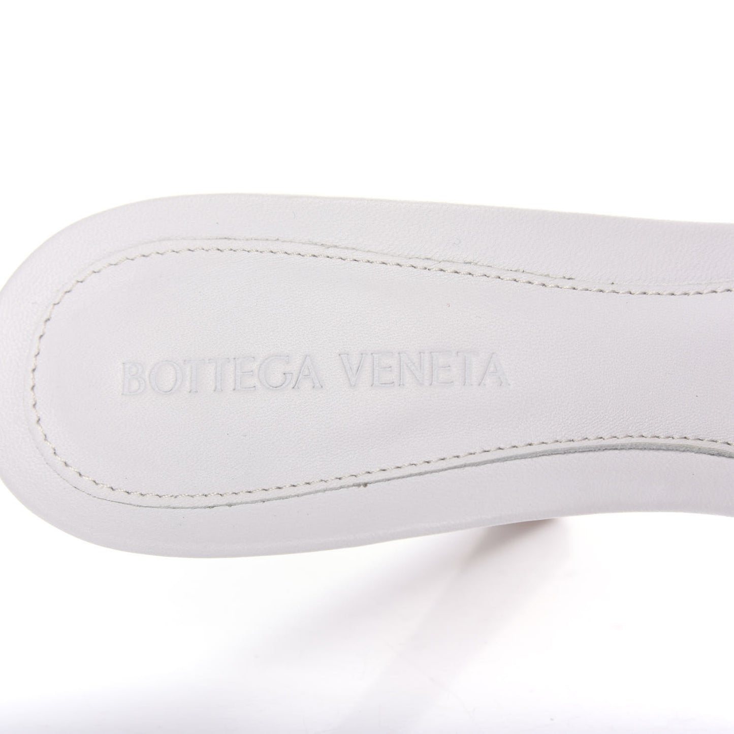 Nappa Matelasse Padded Mule Sandals 38.5 Optic White
