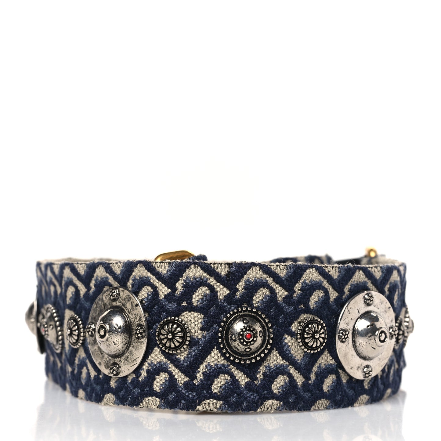 Oblique Studded Shoulder Strap Blue