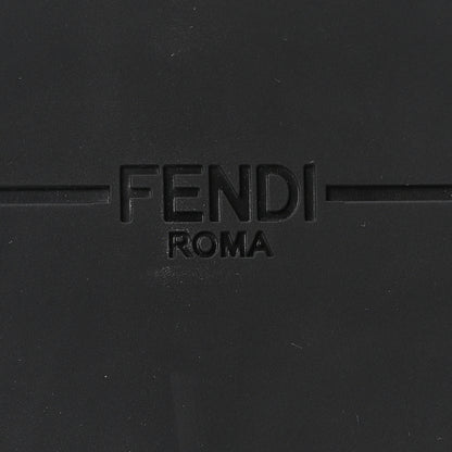 Fendi Satin FF Ruched Sandals 37 Tobacco Black 7 of 9