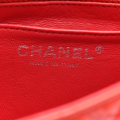 Chanel Patent Quilted Mini Square Flap Red 6 of 9