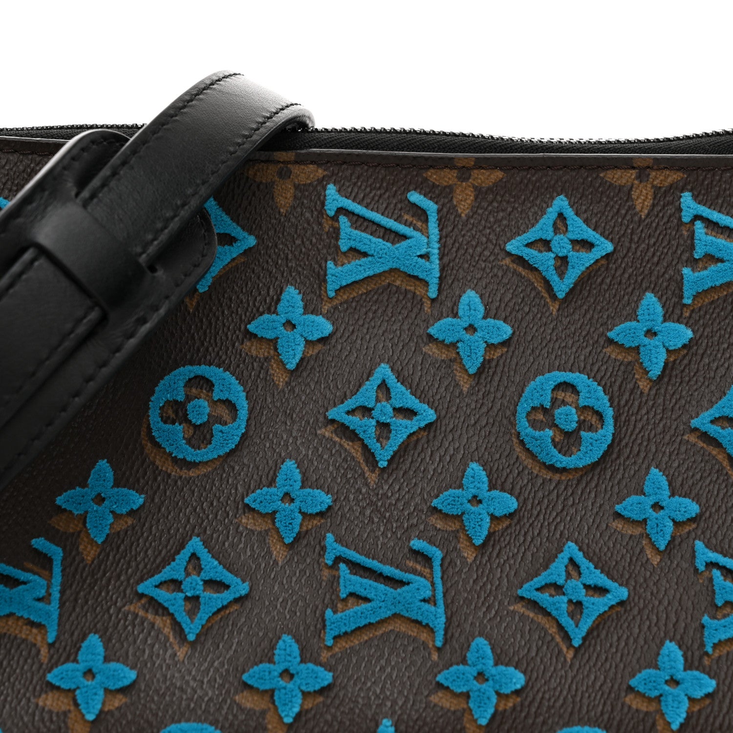 Louis Vuitton Monogram Tuffetage Triangle Messenger Turquoise 7 of 9