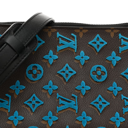 Louis Vuitton Monogram Tuffetage Triangle Messenger Turquoise 7 of 9