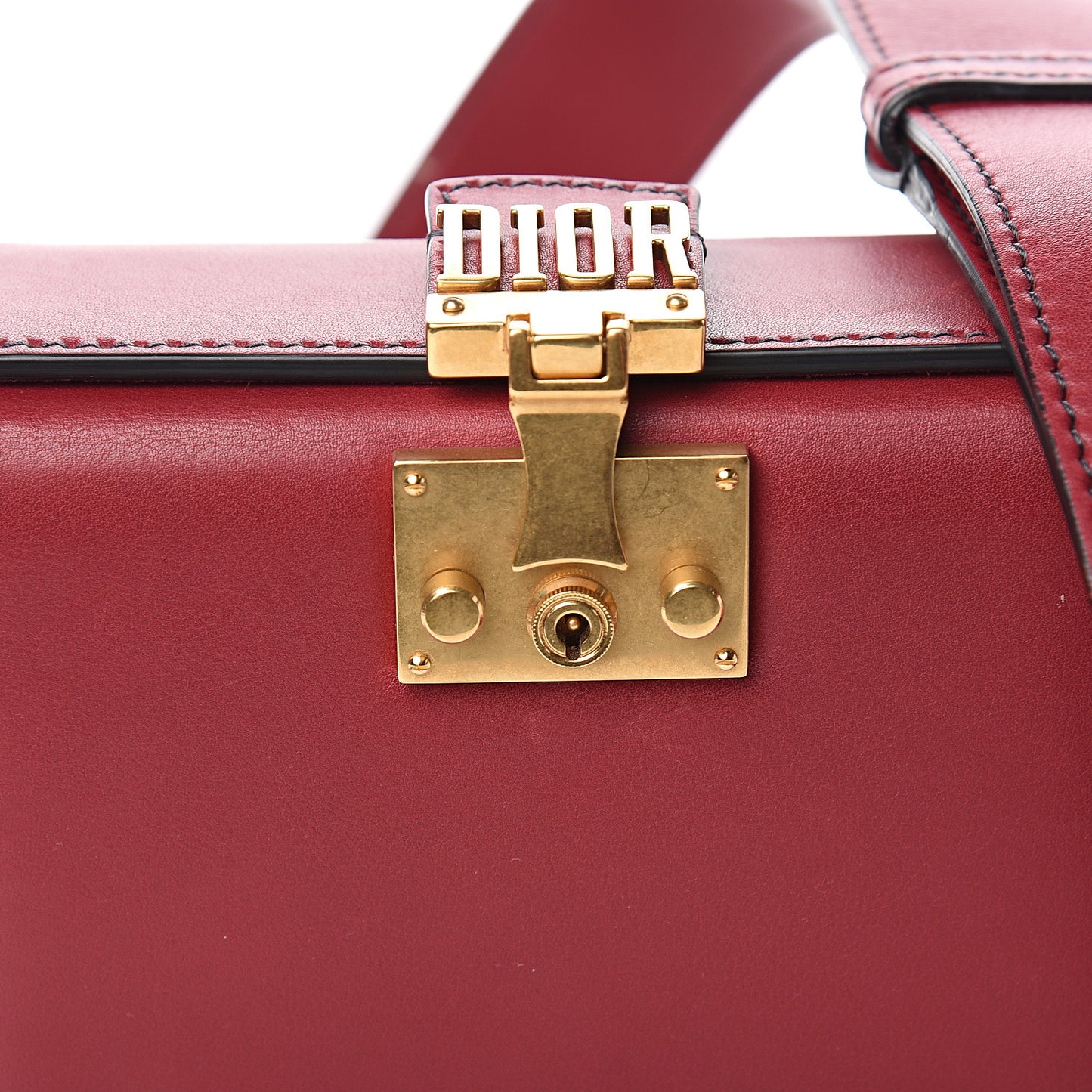 Lambskin Dioraddict Lockbox Red