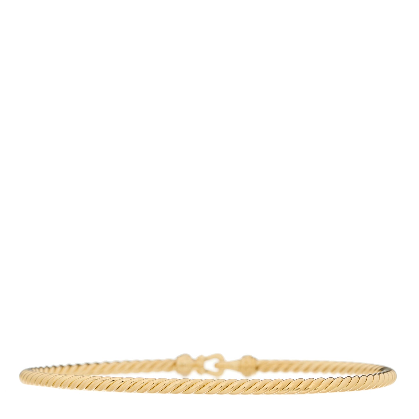 18K Yellow Gold Diamond 2.6mm Cable Collectibles Buckle Bracelet