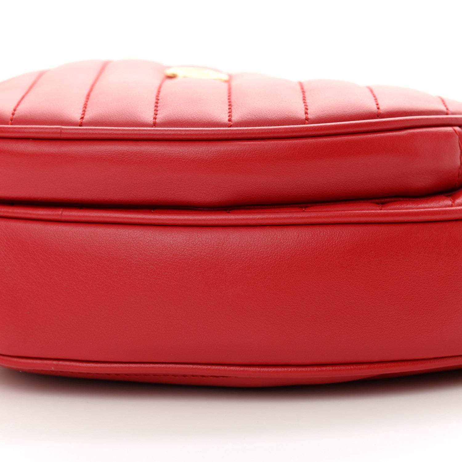 Gucci Calfskin Matelasse Diagonal Mini Interlocking G Heart Shoulder Bag Hibiscus Red 10 of 10