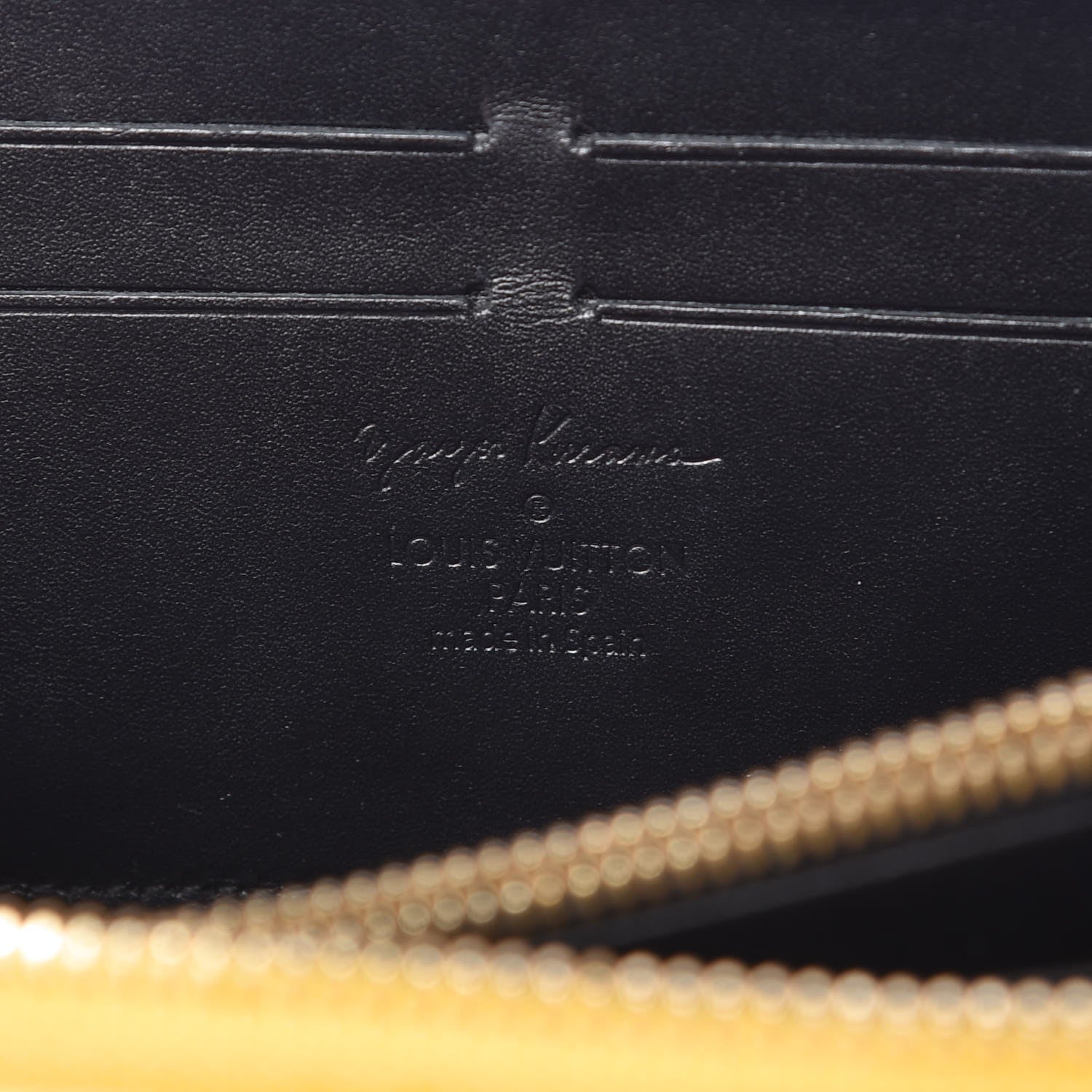 Louis Vuitton Vernis Kusama Infinity Dots Zippy Wallet Yellow 6 of 11
