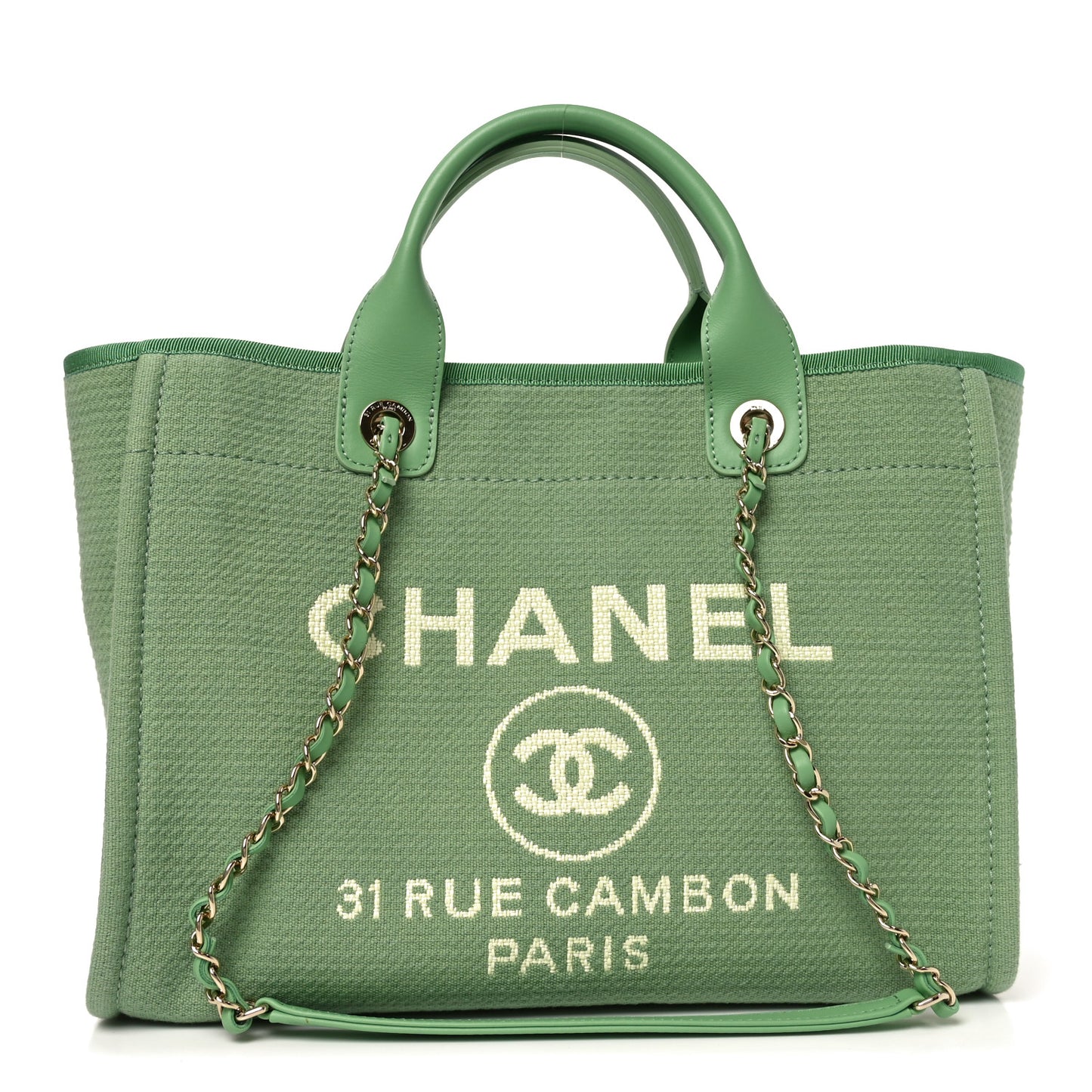 Mixed Fibers Small Deauville Tote Green
