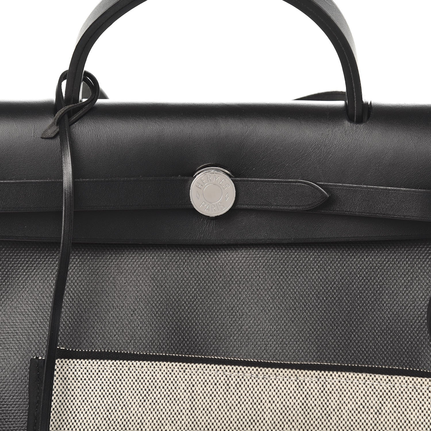 Hermes Toile H Berline Vache Hunter Herbag Zip PM 31 Black Ecru 11 of 12