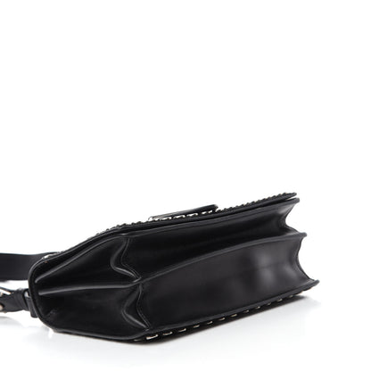 Prada Calf Hair City Calfskin Studded Cahier Bag Black 4 of 12
