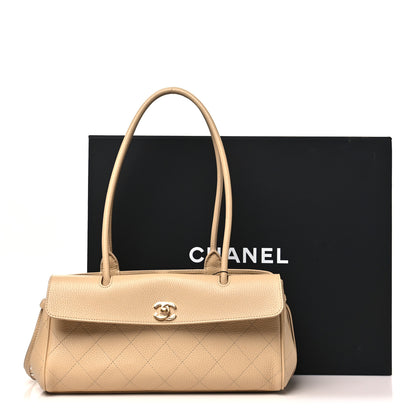 Chanel Grained Calfskin Stitched Urban Essentials Small Shopping Bag Beige 11 of 11