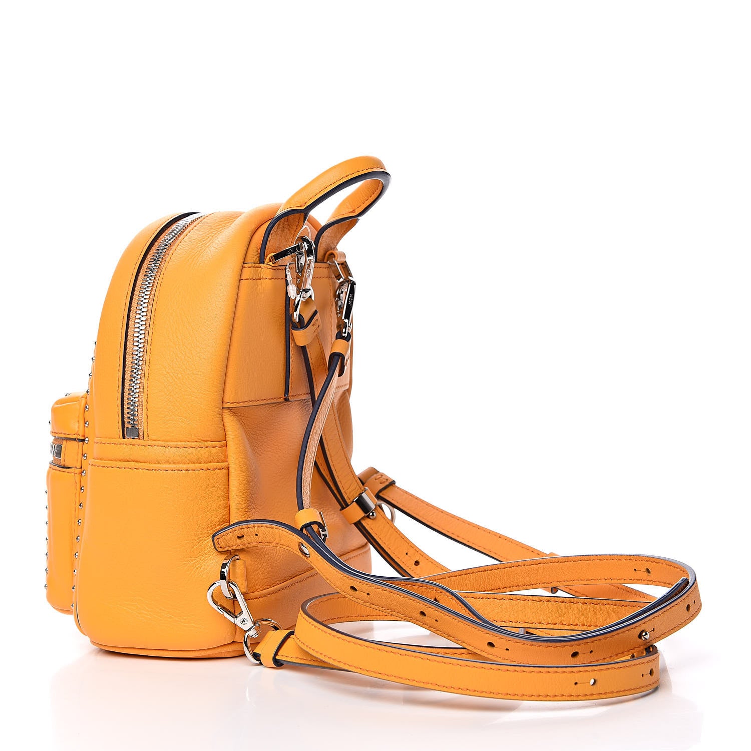 MCM Lambskin Diamond Disco Mini Stark Backpack Yellow 3 of 10