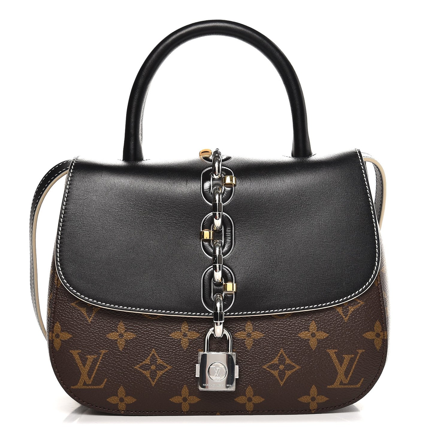 Calfskin Monogram Chain It Bag PM Black