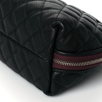 Chanel Caviar Quilted Small Curvy Cosmetic Case Black 10 of 10