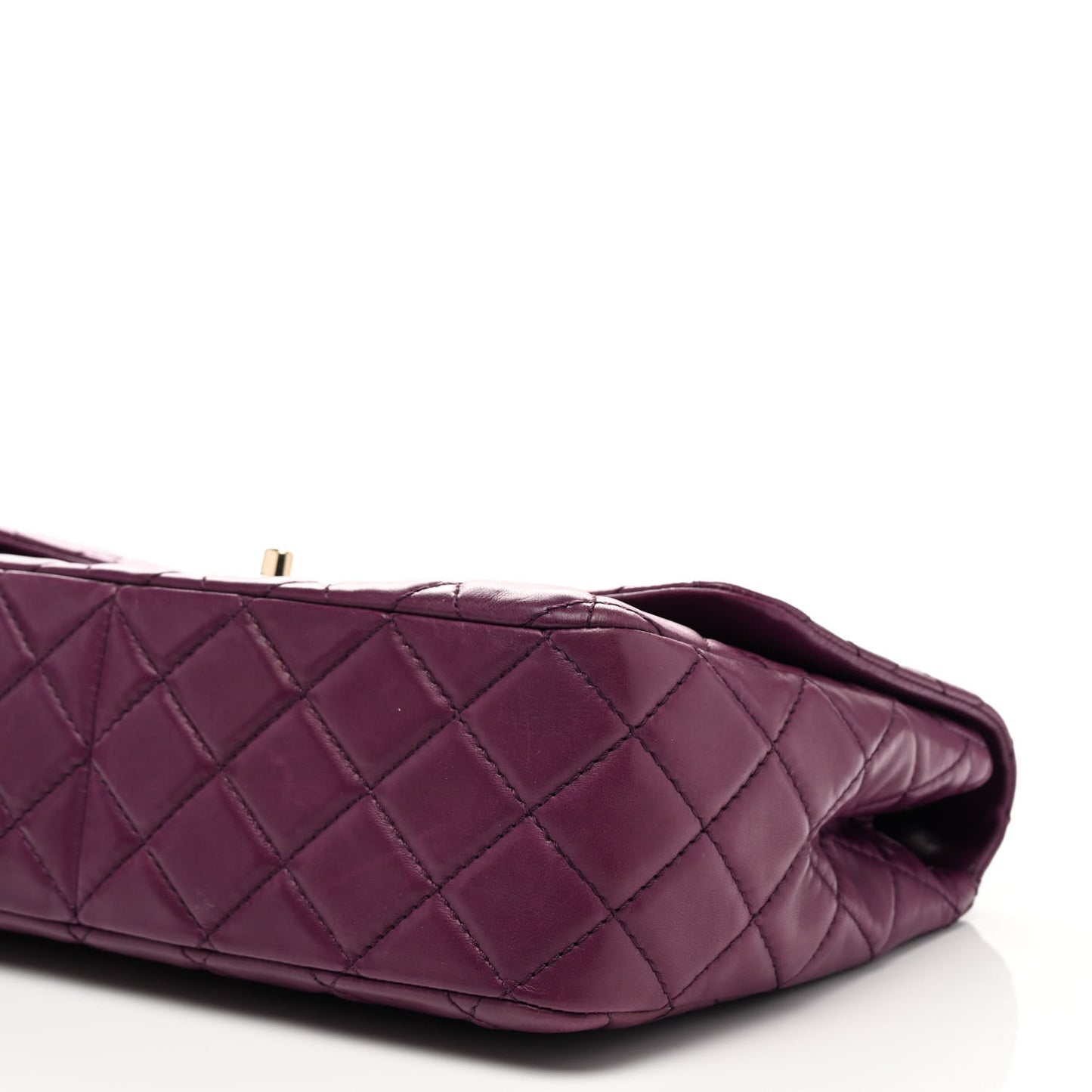 Lambskin Quilted Jumbo Single Flap Purple