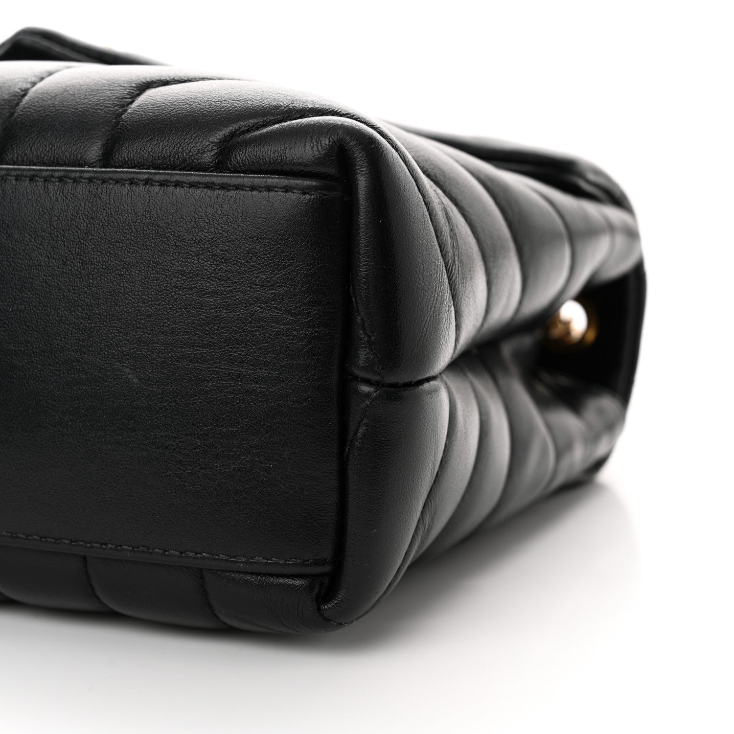 Saint Laurent Calfskin Y Quilted Monogram Small Loulou Chain Satchel Black 11 of 15