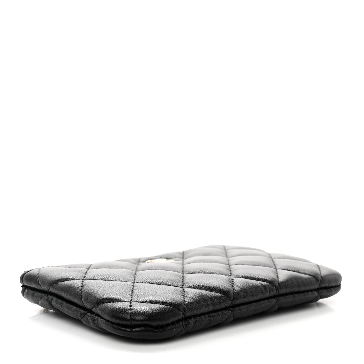 Chanel Lambskin Quilted Small No. 5 Cosmetic Case Black 4 of 9