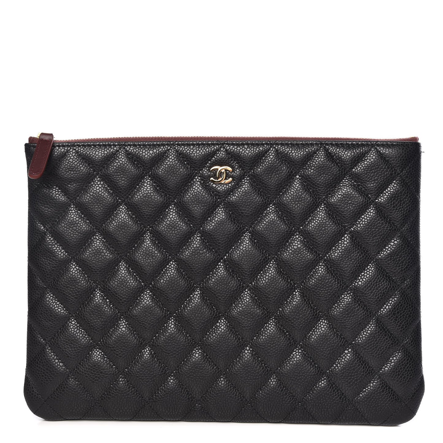 Caviar Quilted Medium Cosmetic Case Black