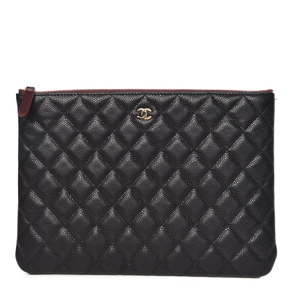 Chanel Caviar Quilted Medium Cosmetic Case Black 1 of 11