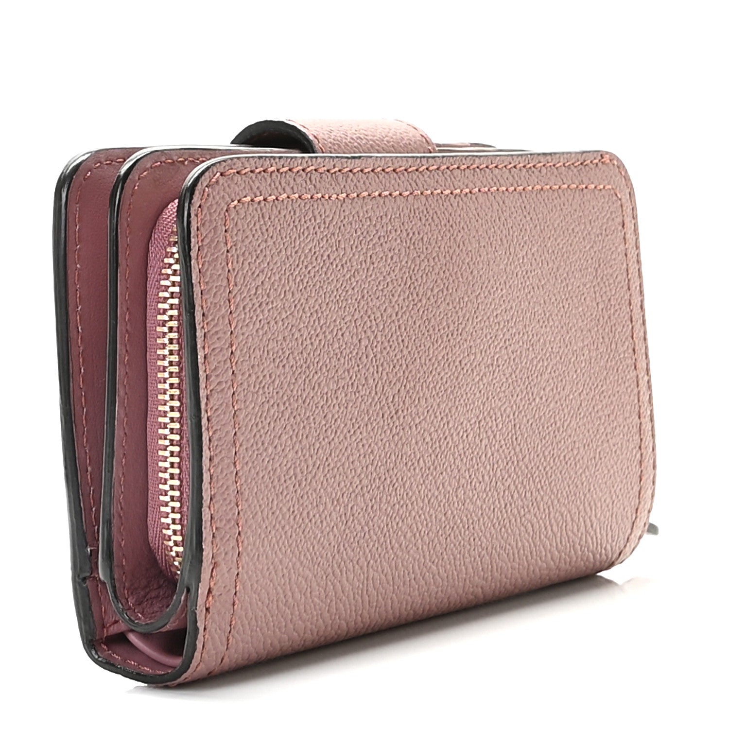 Burberry Grainy Calfskin Buckle Detail Zip Wallet Dusty Pink 3 of 10