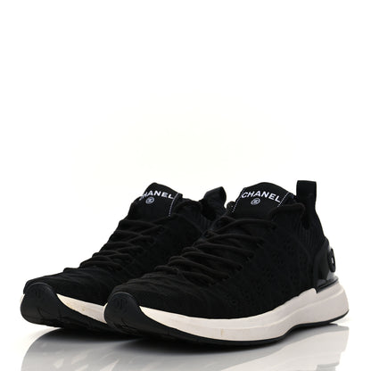 Chanel Fabric Logo Sneakers 38 Black 3 of 7