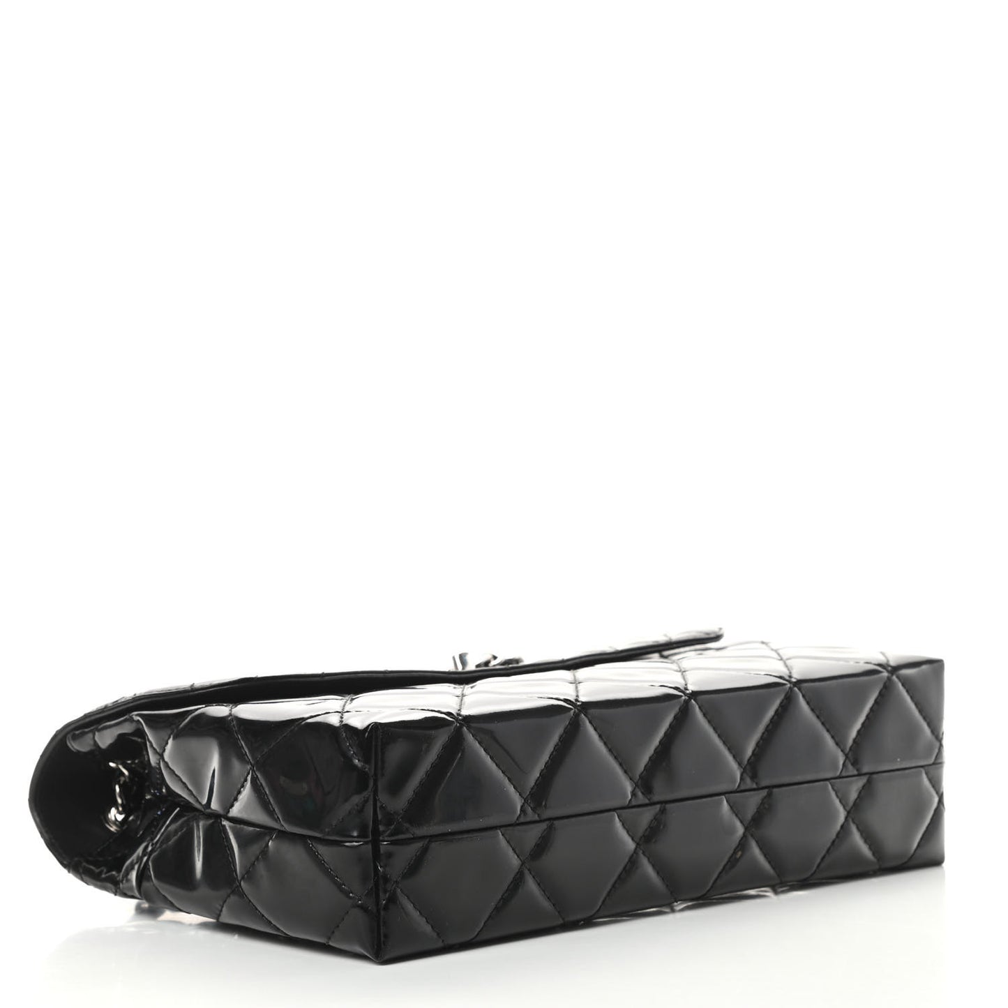 Vinyl Quilted In the Business Flap Bag Black