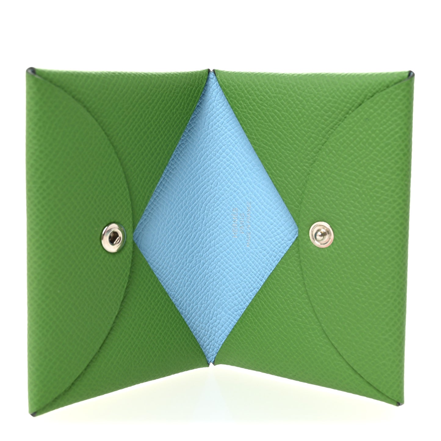 Epsom Verso Calvi Card Case Vert Yucca Celeste