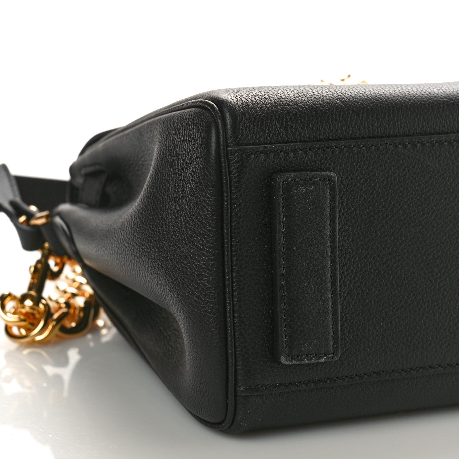 Versace Grained Calfskin La Medusa Top Handle Bag Black 7 of 9