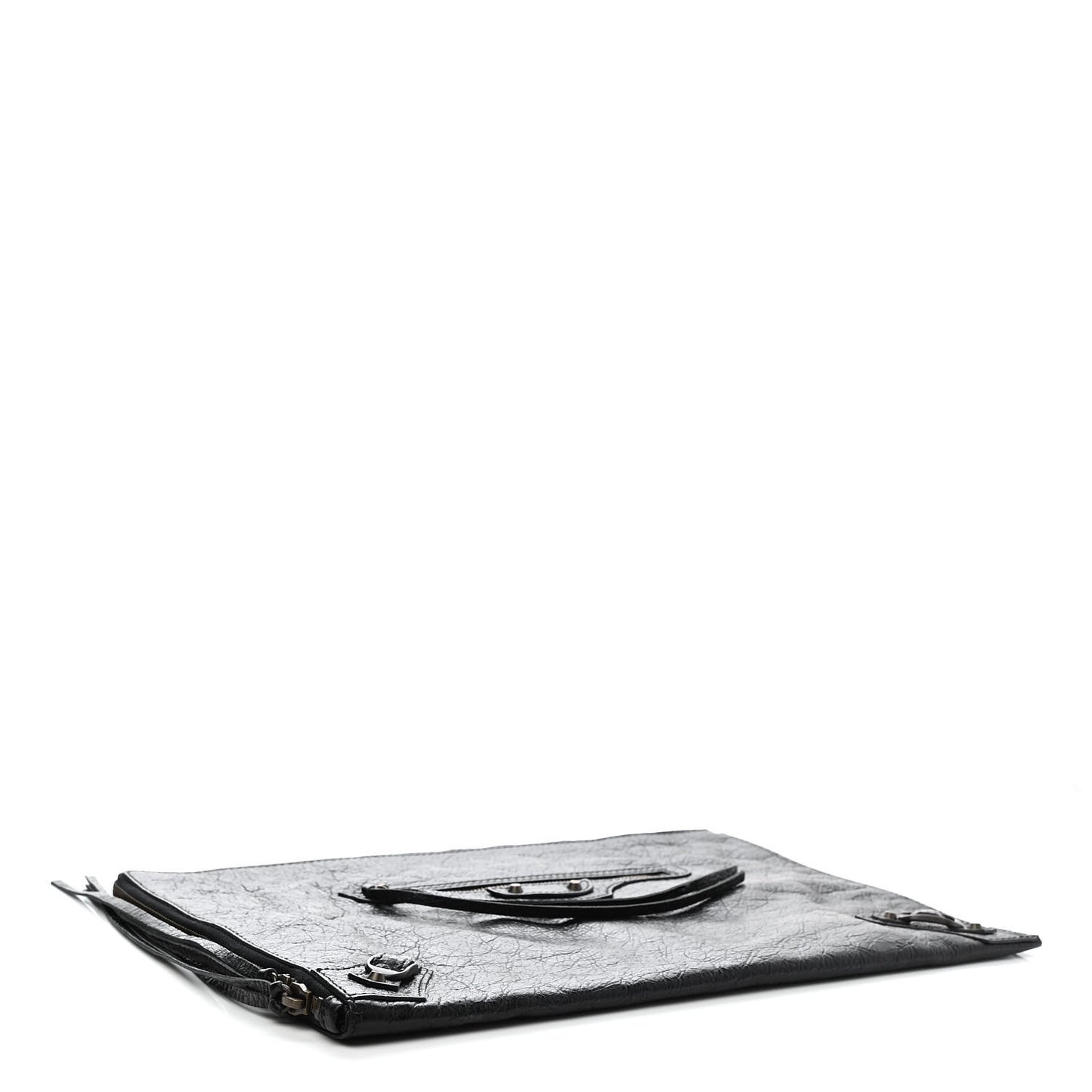 Agneau Classic Hardware Small Pouch Black