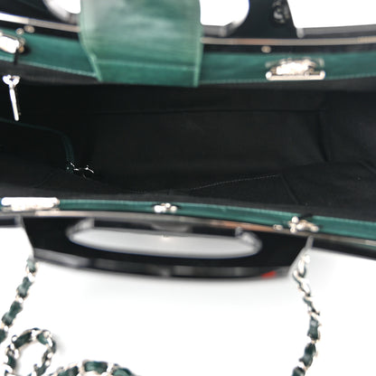 Chanel Glazed Calfskin Quilted Large CC Delivery Tote Green 4 of 9