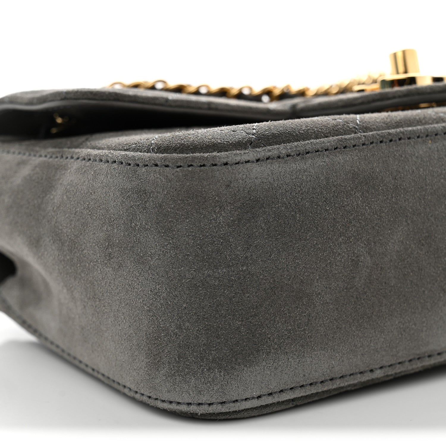 Chanel Suede Calfskin Mini Souplissimo Flap Dark Grey 8 of 10