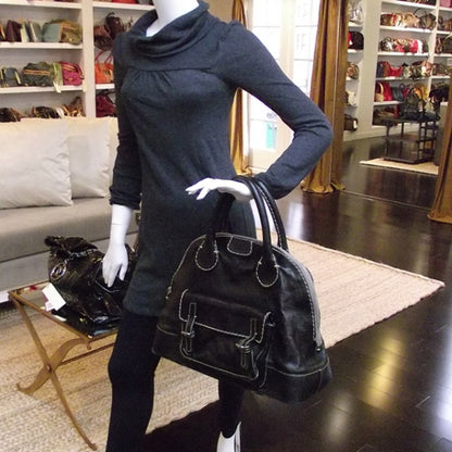 Chloe Leather Edith Dome Black 2 of 10