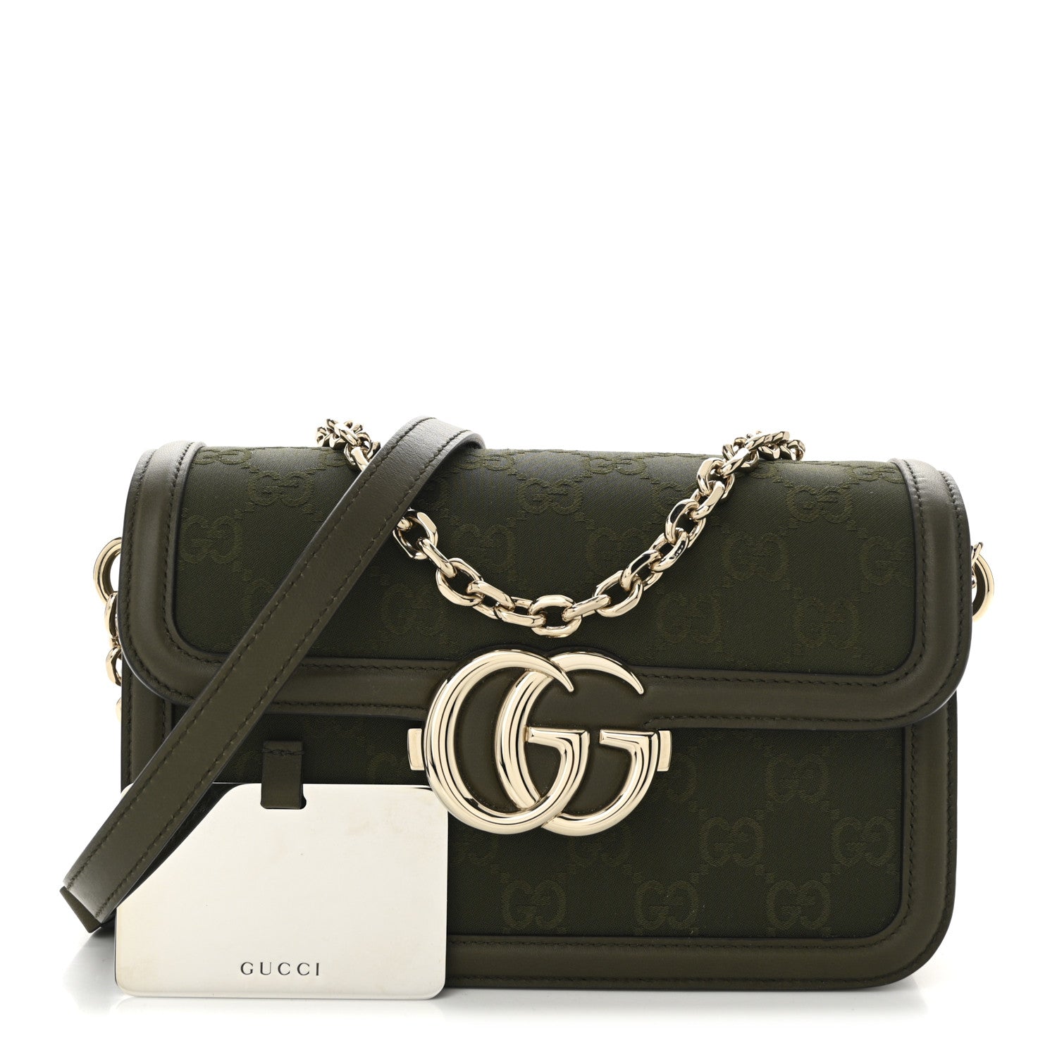 Gucci Monogram Small Gucci Go Shoulder Bag Luscious Green 3 of 10