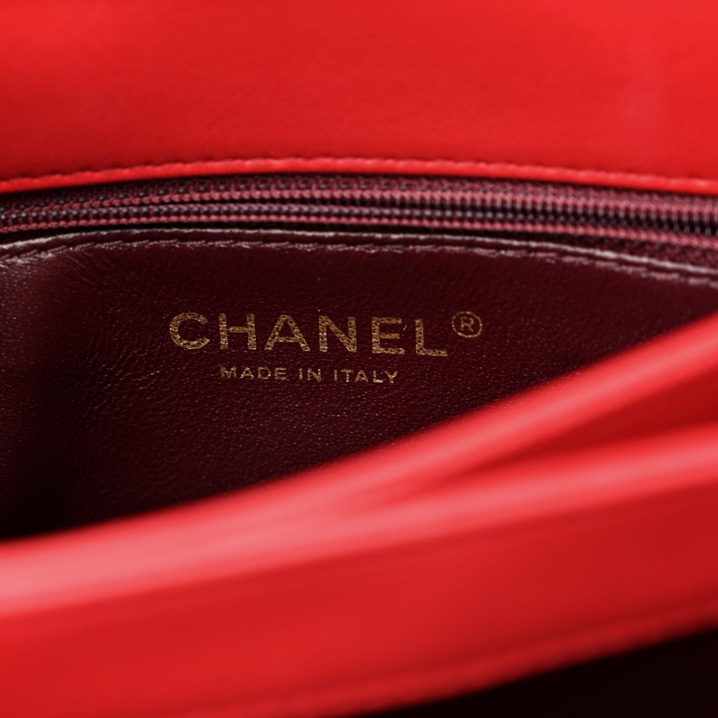 Lambskin Quilted Small Trendy CC Flap Dual Handle Bag Red
