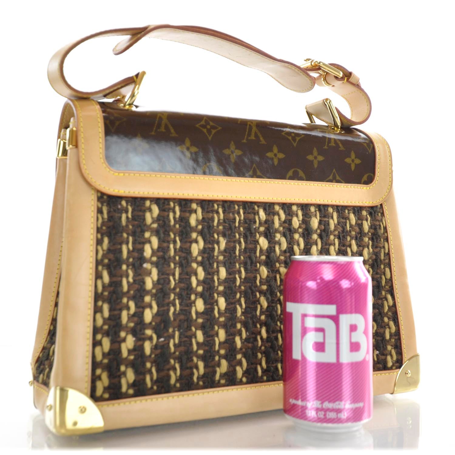 Louis Vuitton Monogram Ambre Tweedy Zip GM 3 of 9