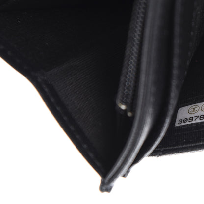 Chanel Shiny Lambskin Ribbon Quilted Clutch With Chain Black 10 of 12