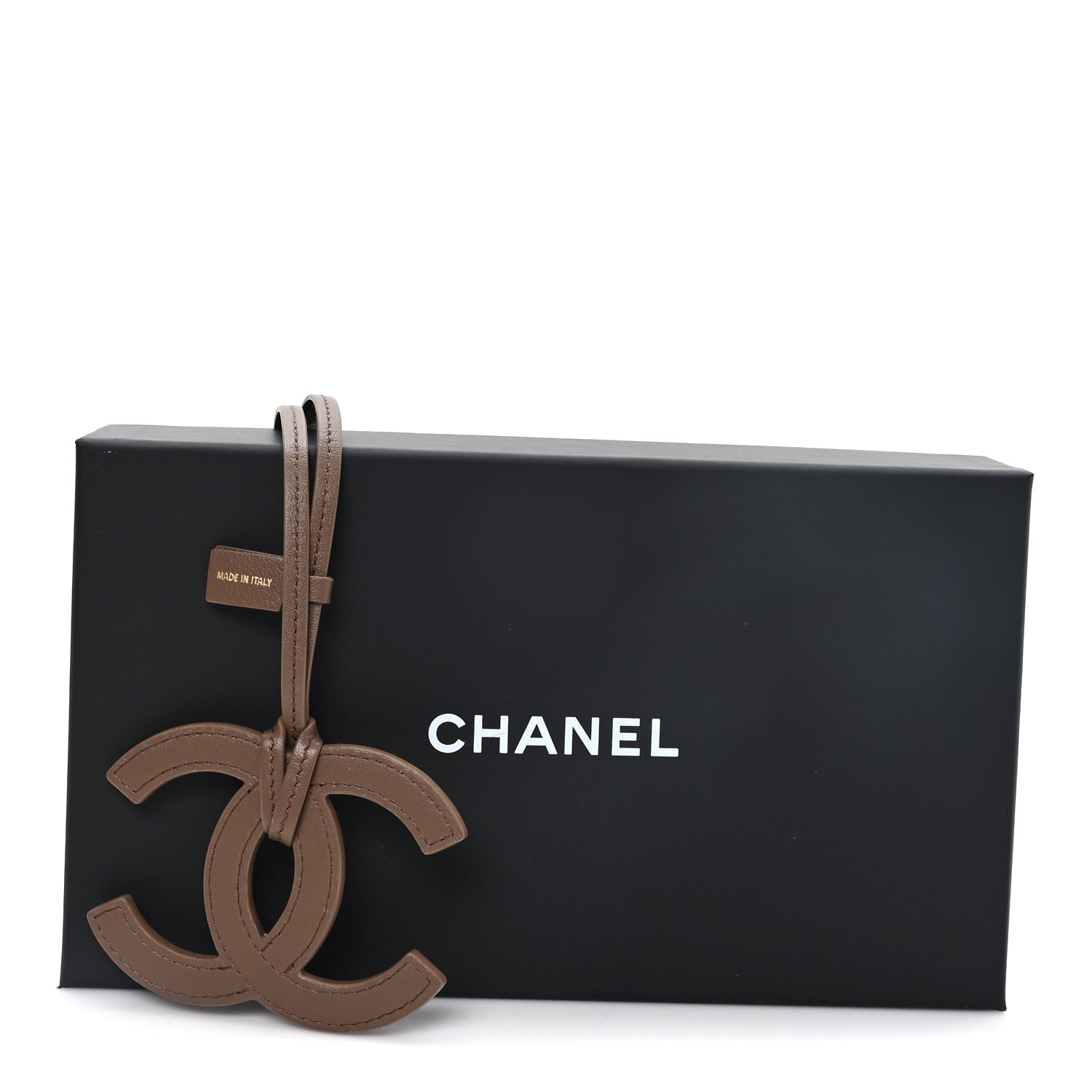 Chanel Lambskin Mini CC Bag Charm Light Brown 4 of 4