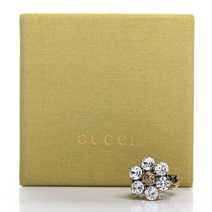 Gucci Metal Crystal Double G Ring M Aged Gold 8 of 8